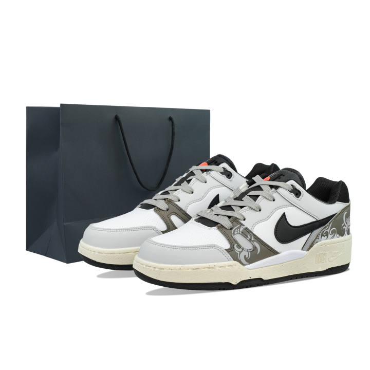 Nike Nike Full Force Low top Skateboard Shoes Men's Gray White Brown