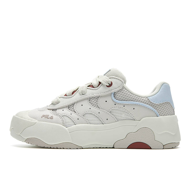 FILA OMELETTE Skateboard Shoes Women's Low Top Bright Gray/Ice Cream Green