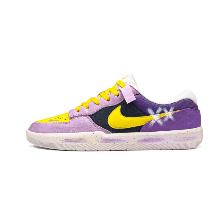 Nike Nike SB Force 58 Wanderer Abrasion Resistant Breathable Low top Skateboard Shoes Men's Purple Gold