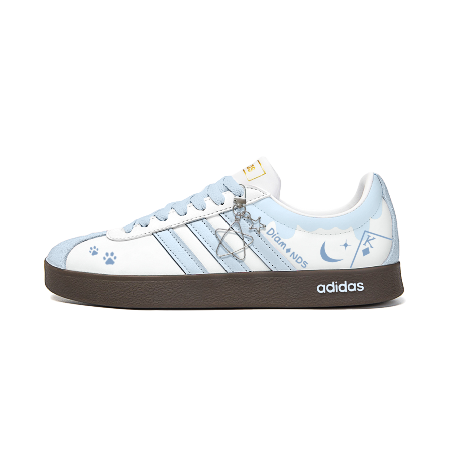 Adidas Adidas Vl Court Classic Blue Moon Crown Cushioning Abrasion Resistant Cushioning, Wear Resistant Low top