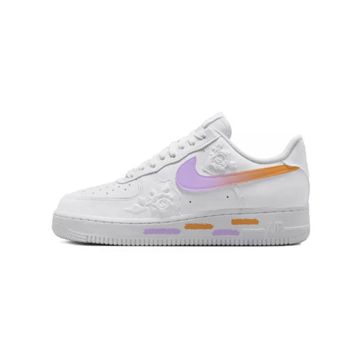 Nike Nike Air Force 1 Low Neroli Leather Slip Resistant Abrasion Resistant Low top Skateboard Shoes Women's