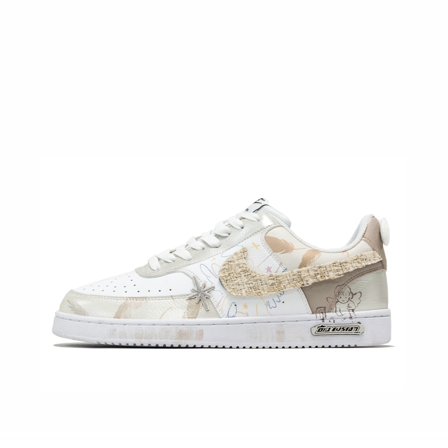 Nike Nike Court Vision 1 Freedom Panda, Angel Slip Resistant Abrasion Resistant Slip Resistant Abrasion Resistant Low top