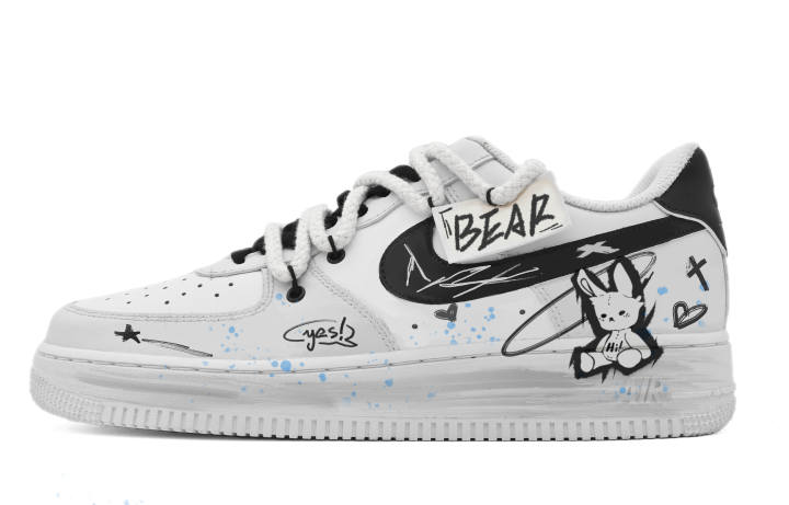 Nike Nike Air Force 1 Low top Skateboard Shoes Women's Black White
