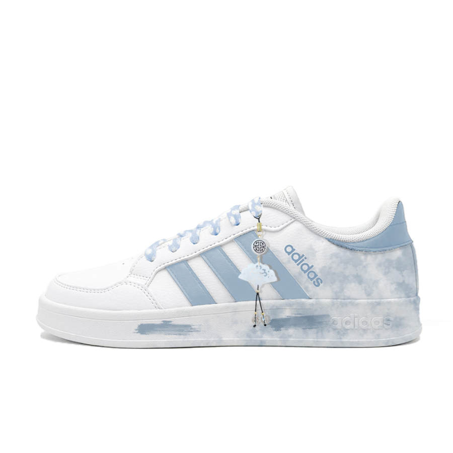 Adidas Neo Breaknet BlueTrack Blue Yarn Slip Resistant Abrasion Resistant Low top Skateboard Shoes Men's Blue