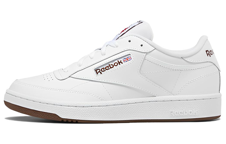 Reebok Club C 85 Low top Skateboard Shoes Men's White Brown