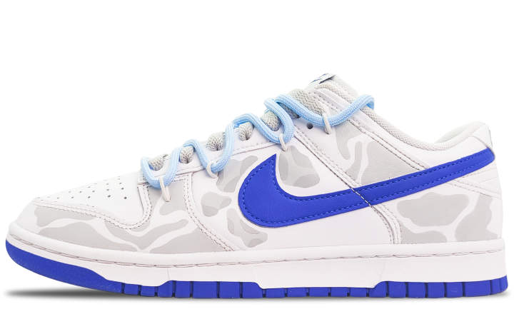 Nike Nike Dunk Low Leather Slip Resistant Cushioning Abrasion Resistant Low top Skateboard Shoes Men's Gray White