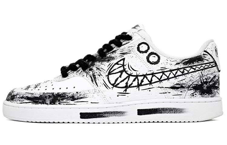 Nike Nike Court Vision Low top Skateboard Shoes Men's Black White