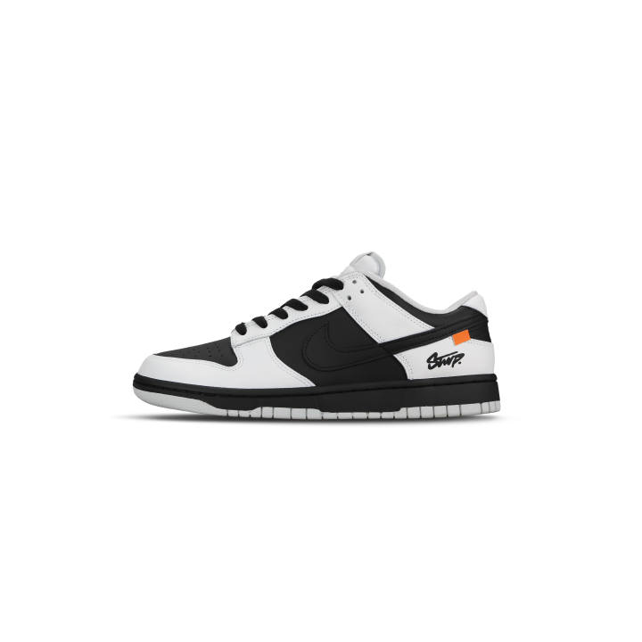 Nike Nike Dunk Wear resistant And Lightweight Low top Skateboard Shoes Unisex Black White Orange