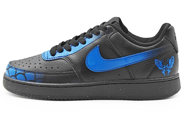 Nike Nike Court Vision Low NN Abrasion Resistant Low top Skateboard Shoes Unisex Black Blue