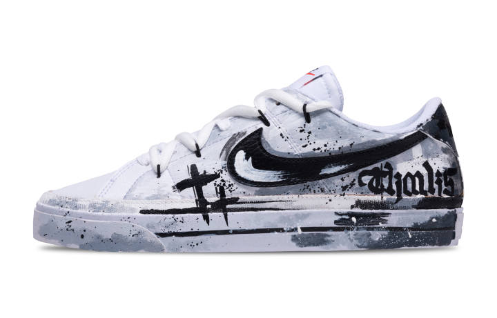 Nike Nike Court Legacy Low top Skateboard Shoes Men's Black White