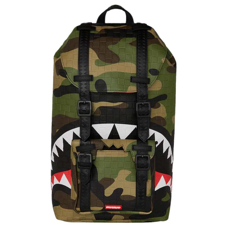 SPRAYGROUND SPRAYGROUND Vegan Leather Waterproof Fabric Backpack Unisex Multicolor