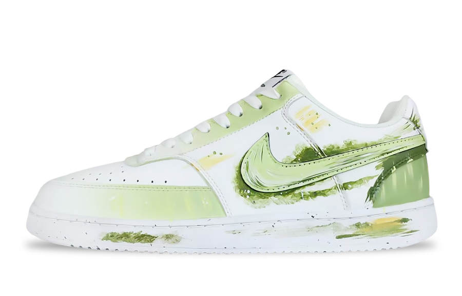 Nike Nike Court Vision 1 Maris Sal Bubbles, Flower Sea Yingyin Abrasion Resistant Low top Skateboard Shoes Men's