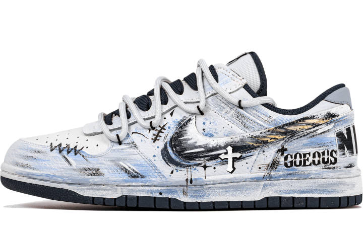 Nike Nike Big Low Cross Prophecy, Gothic Distressed, Street, Hand Drawn Graffiti Cushioning Abrasion Resistant Low top