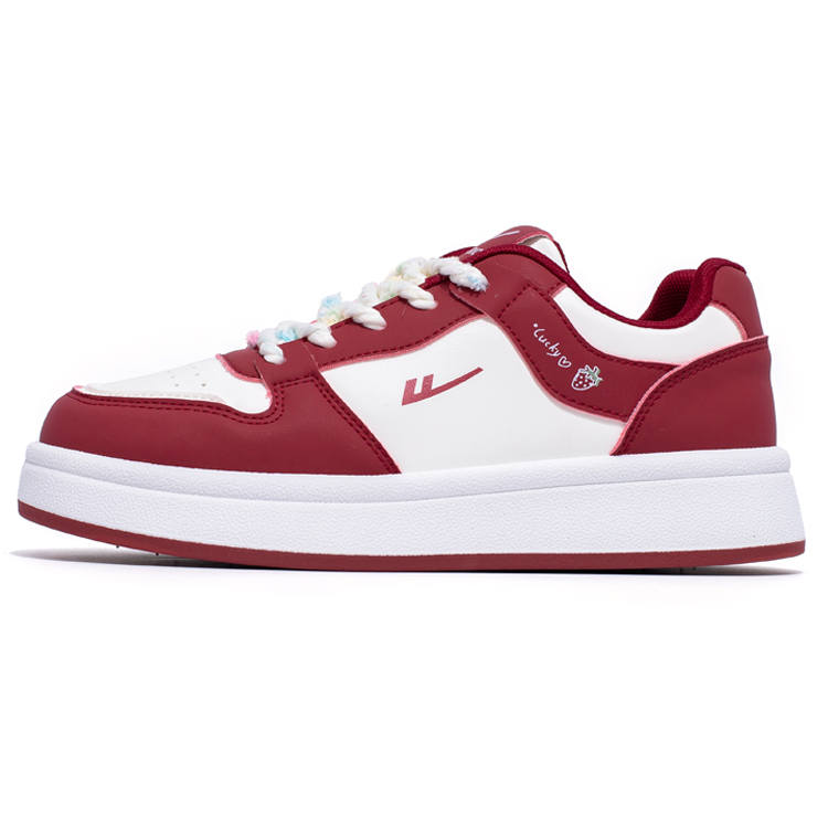WARRIOR Skateboard Shoes Women's White Burgundy