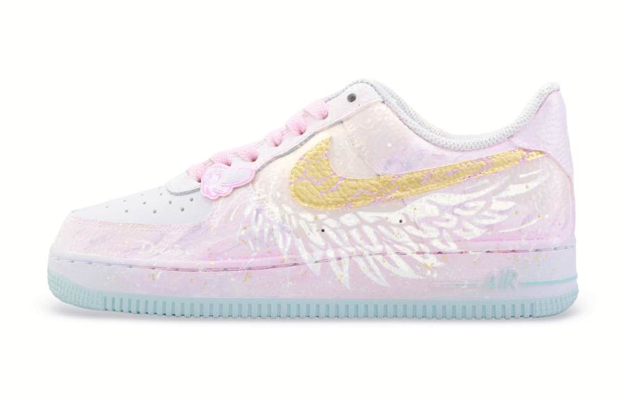Nike Nike Air Force 1 Drippy Cardcaptor Sakura Abrasion Resistant Abrasion Resistant Low top Skateboard Shoes Women's Pink