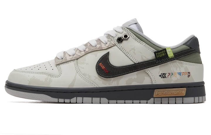 Nike Nike Dunk Abrasion Resistant Low top Skateboard Shoes Men's Gray Black