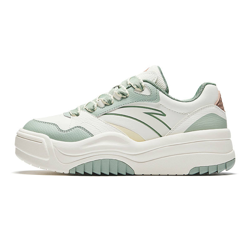 Anta Wave Shoe 2 Slip Resistant Breathable Cushioning Low top Skateboard Shoes Women's Ivory White
