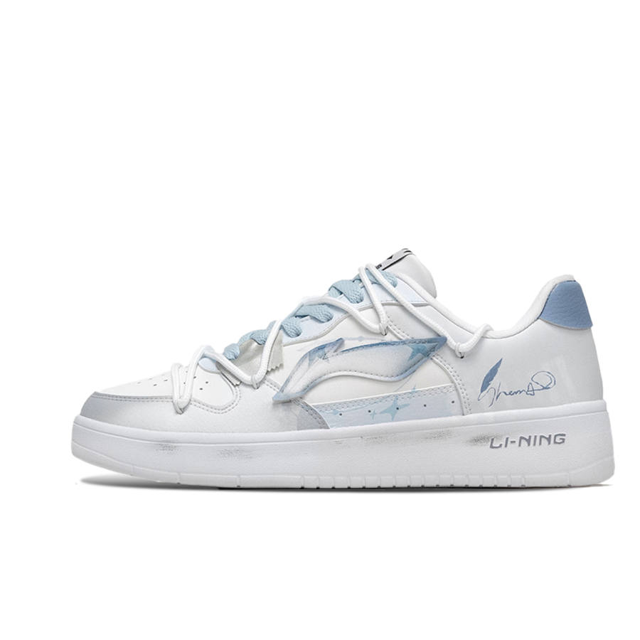 Li-Ning Li Ning Floating Boat Cushioning Breathable Cushioning Breathable Low top Skateboard Shoes Men's Blue White