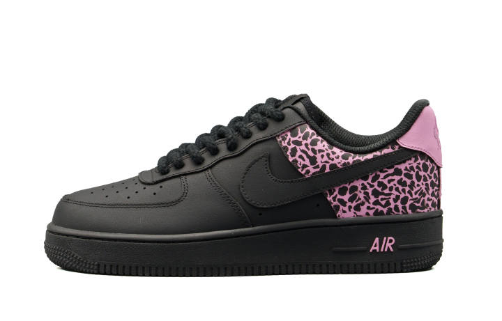 Nike Nike Air Force 1 Abrasion Resistant Low top Skateboard Shoes Women's Black Pink