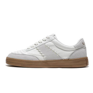 Poizon FEIYUE Abrasion-Resistant Breathable Low-top Skateboard Shoes Unisex Beige Gray