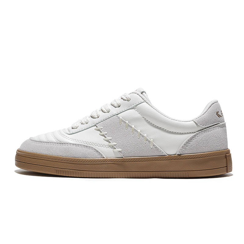 Poizon FEIYUE Abrasion-Resistant Breathable Low-top Skateboard Shoes Unisex Beige Gray