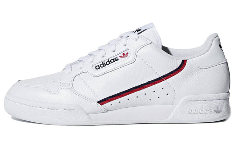 Adidas Originals Continental 80 Stripes Slip Resistant Lightweight Low top Skateboard Shoes Unisex White
