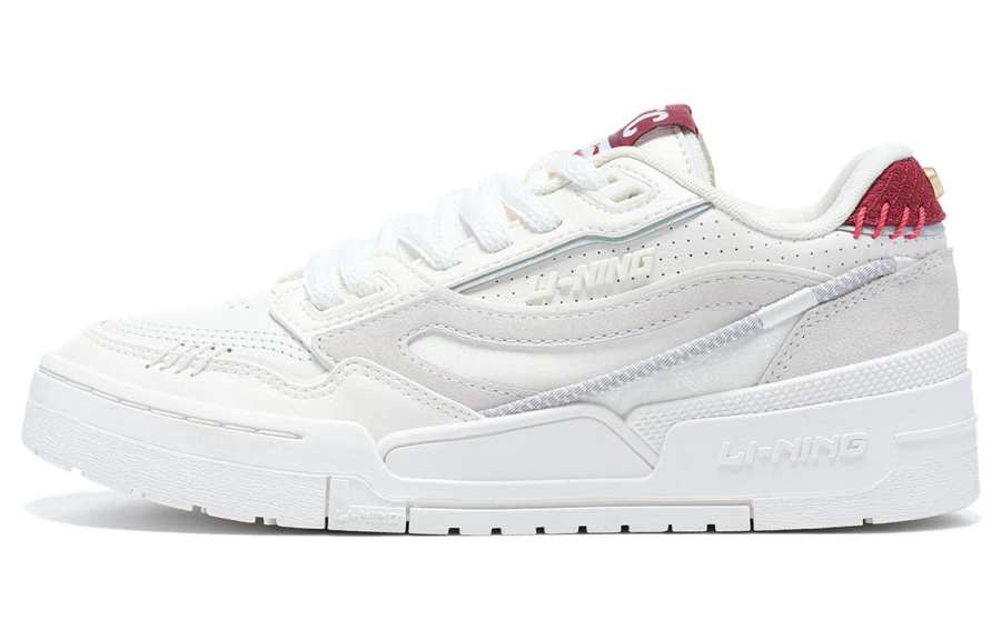Li-Ning Li Ning 001 BTC Prm Abrasion Resistant Breathable Low top Skateboard Shoes Women's White Gray