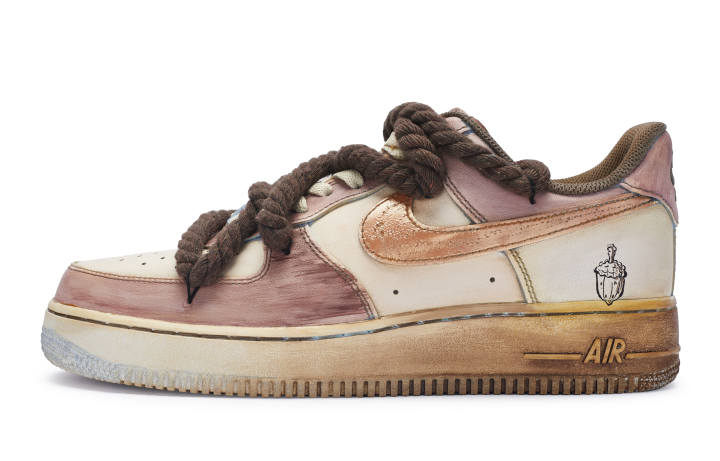 Nike Nike Air Force 1 811 Manufacturing, Acorn Brown Low top Skateboard Shoes GS Khaki Brown