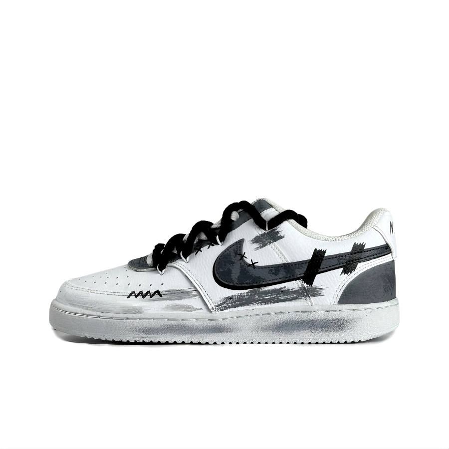 Nike Nike Court Vision 1 Gray White Prologue Abrasion Resistant Abrasion Resistant Low top Skateboard Shoes Men's Gray