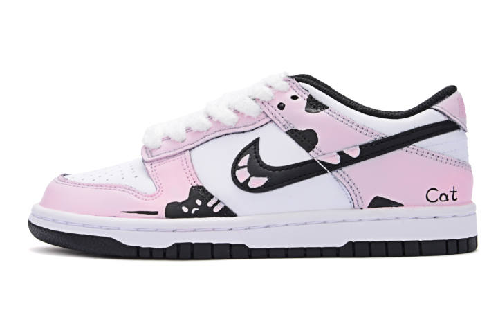 Nike Nike Dunk Slip Resistant Abrasion Resistant Low top Skateboard Shoes Unisex Pink White