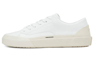 URBANHOOD 5050 Collection Microfiber Leather Slip Resistant Abrasion Resistant Low top Skateboard Shoes Unisex White