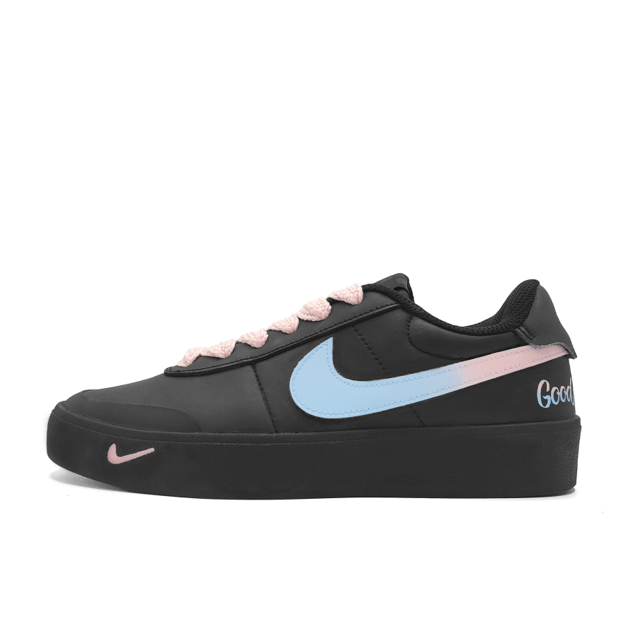 Nike Nike Court Shot Leather Star Abrasion Resistant Abrasion Resistant Low top Skateboard Shoes Unisex Black