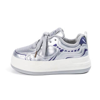 HUANQIU Winter Fleece Lined, Fashion Versatile Thermal Height Increasing Casual Skate Shoes Women's