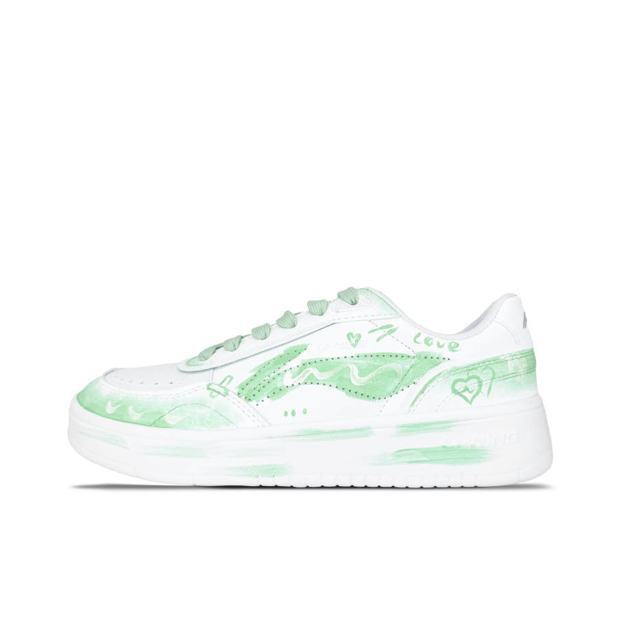 Li-Ning Li Ning Sourdough Slip Resistant Cushioning Abrasion Resistant Low top Skateboard Shoes Women's Green