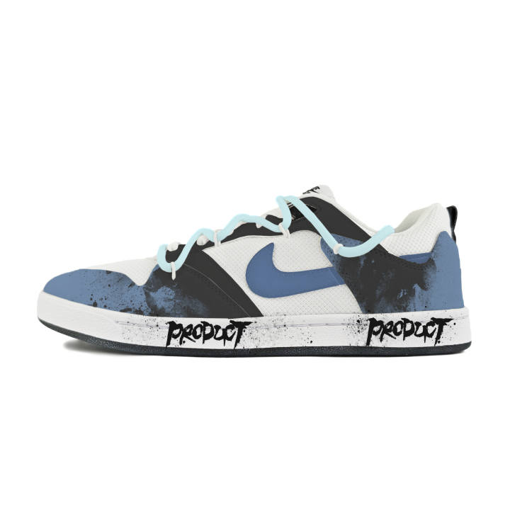 Nike Nike SB Alleyoop Abrasion Resistant Low top Skateboard Shoes Men's White Black Blue