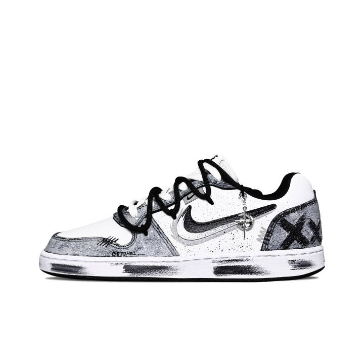 Nike Nike EBERNON Mist Seeker Abrasion Resistant Low top Skateboard Shoes Men's Black Gray