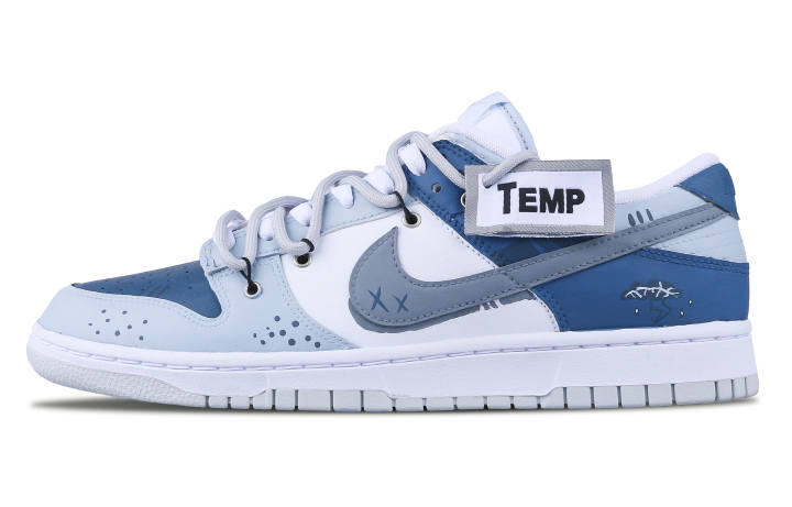 Nike Nike Dunk Pure Platinum Low top Skateboard Shoes Men's Blue Gray White