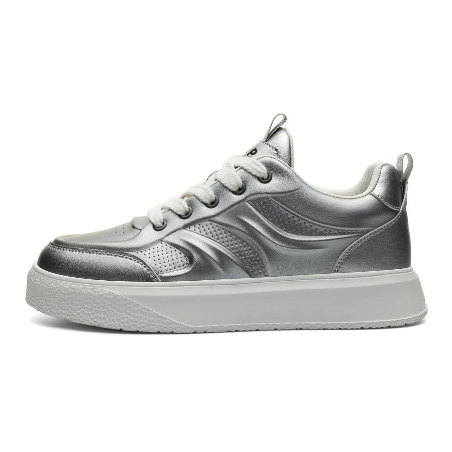 JEEP SPIRIT Low top Skateboard Shoes Men's Premium Silver