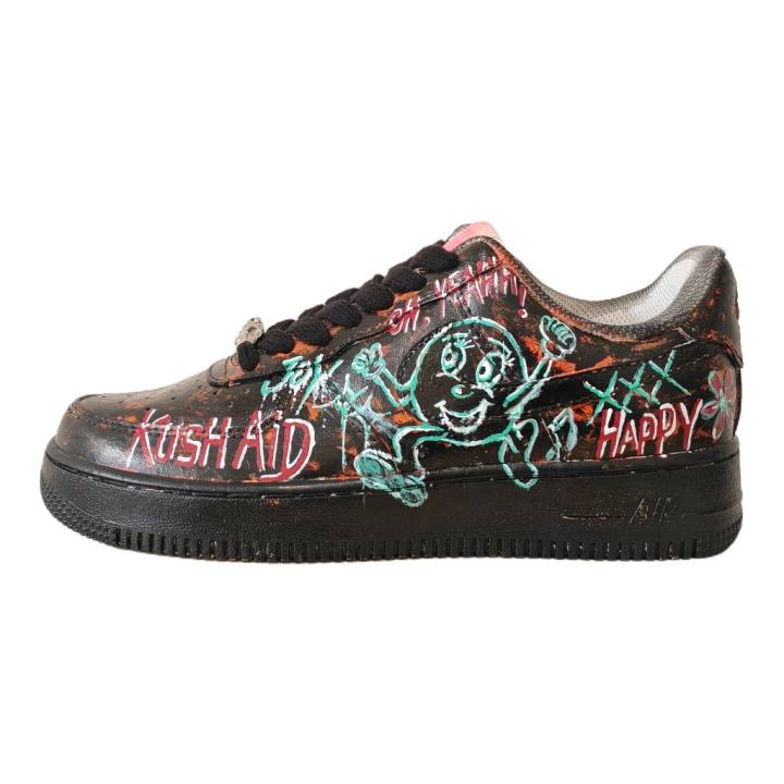 Nike Nike Air Force 1 Enjoy Life With Serenity Hand Drawn Graffiti Low top Skateboard Shoes Men's Black