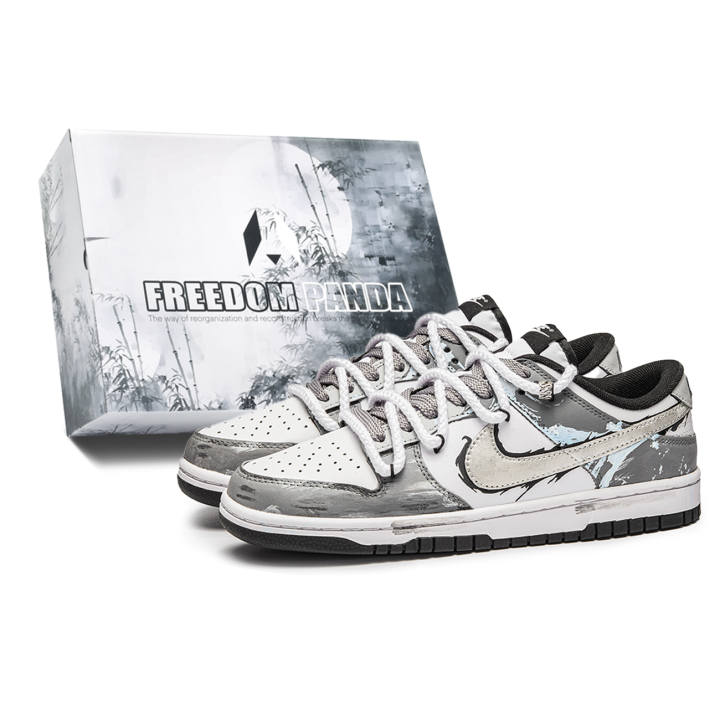 Nike Nike Dunk Free Panda, Box, Boundless Enchantment Abrasion Resistant Abrasion Resistant Low top Skateboard Shoes Unisex