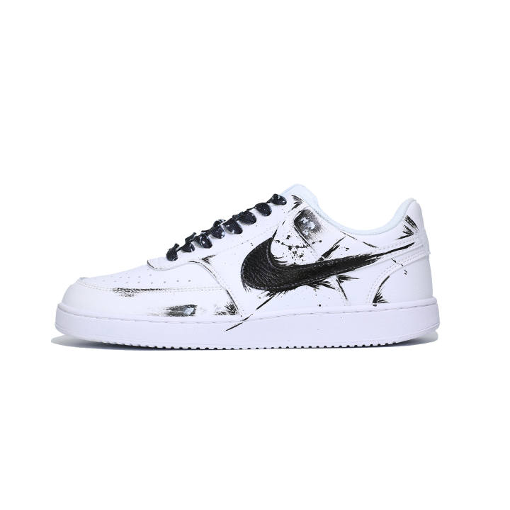 Nike Nike Court Vision 1 Mystic Realm Clustered Growth Leather Slip Resistant Abrasion Resistant Low top Skateboard Shoes