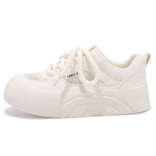 SHENLINSEN Slip Resistant Abrasion Resistant Slip Resistant Abrasion Resistant Low top Skateboard Shoes Women's Beige
