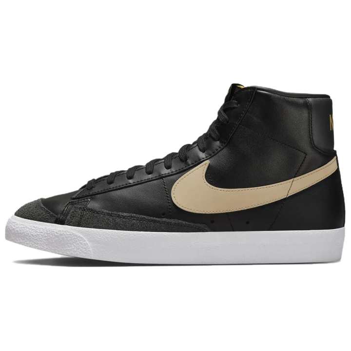 Nike Nike Blazer Mid Mid Men's High-Top Skate Shoes Comfortable Lightweight Slip-Resistant Black Gold