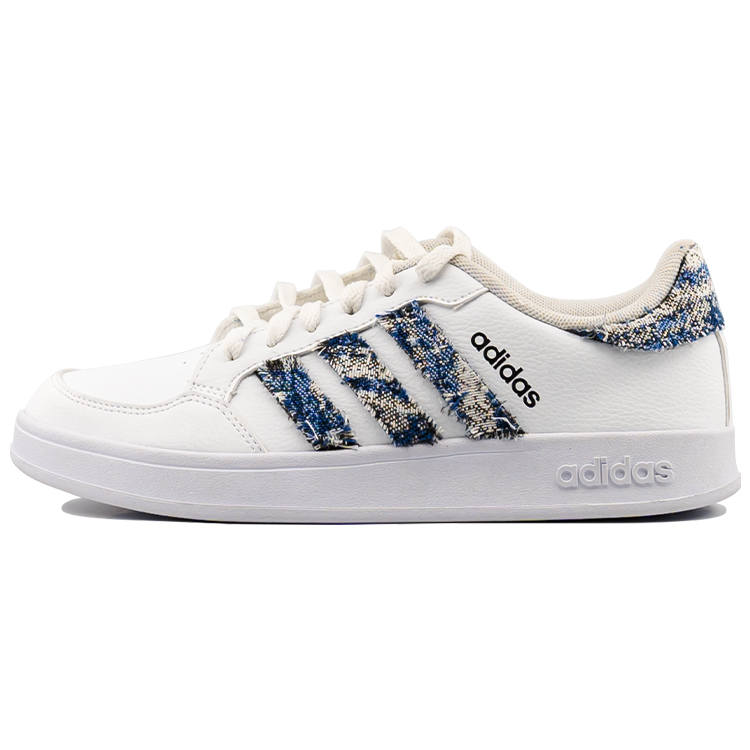 Adidas Neo Breaknet Angel Feather Slip Resistant Abrasion Resistant Low top Skateboard Shoes Men's White Blue