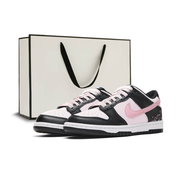 Nike Nike Dunk Abrasion Resistant Abrasion Resistant Low top Skateboard Shoes Women's Pink Black