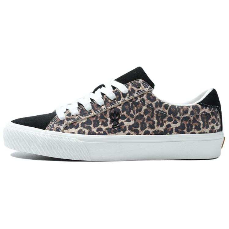 GOLUCK Suede Cushioning Abrasion Resistant Cushioning, Wear Resistant Low top Skateboard Shoes Unisex Leopard