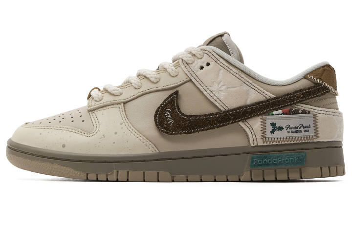 Nike Nike Dunk Slip Resistant Abrasion Resistant Low top Skateboard Shoes Unisex Beige Umber