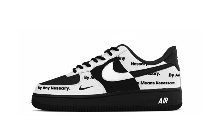 Nike Nike Air Force 1 Scroll Bar Low top Skateboard Shoes Unisex Black White