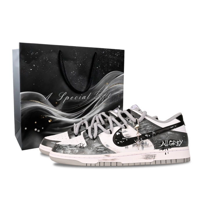 Nike Nike Dunk Gray Silence Abrasion Resistant Low top Skateboard Shoes Men's Gray