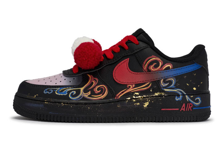 Nike Nike Air Force 1 07 811 Manufacturing, Dadan Blade Low top Skateboard Shoes Men's Black Red Pink Blue
